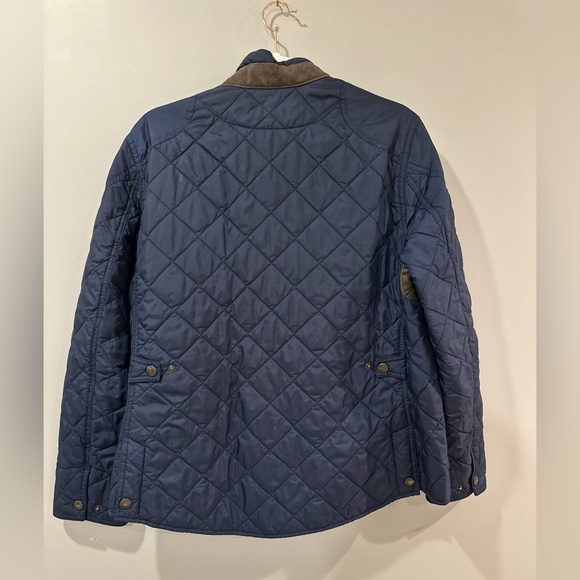 Ralph Lauren Navy Quilted Barn Jacket with Suede details - Picture 2 of 5